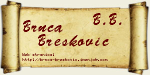Brnča Brešković vizit kartica
